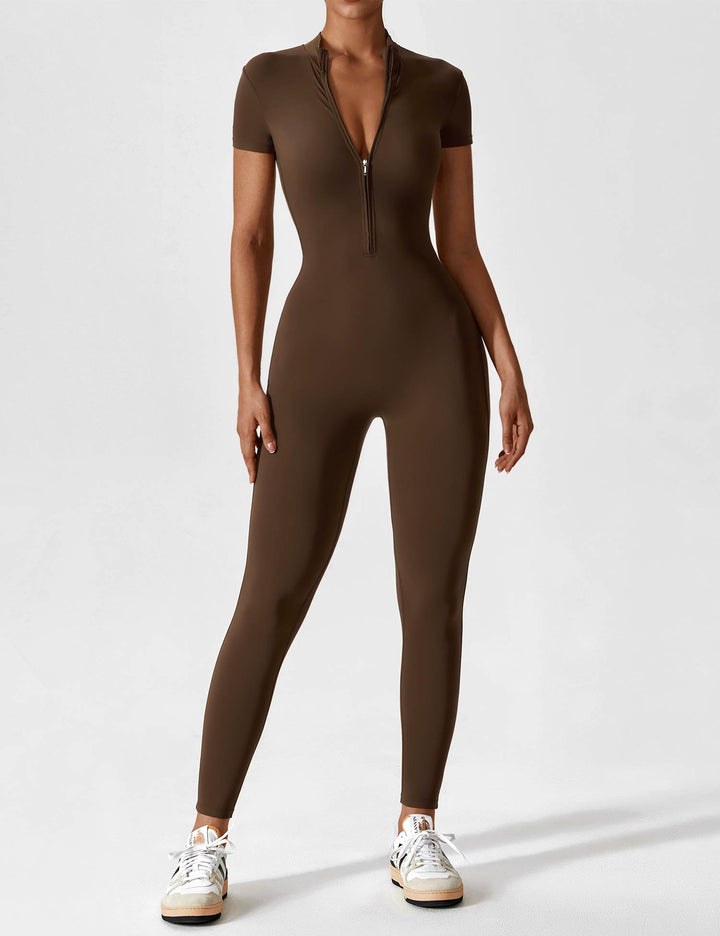 Lune London | Stylish Autumn Jumpsuit with Stand-Up Collar and Zipper for Women