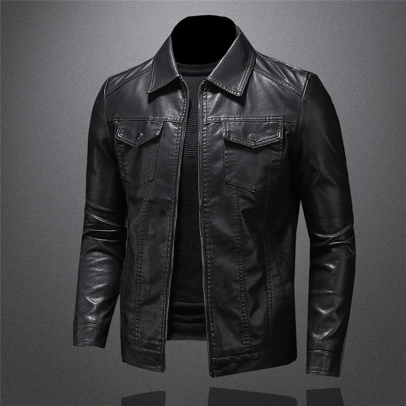 Lune London | Faux leather jacket in classic streetwear style - Elegant transitional jacket for everyday life and leisure
